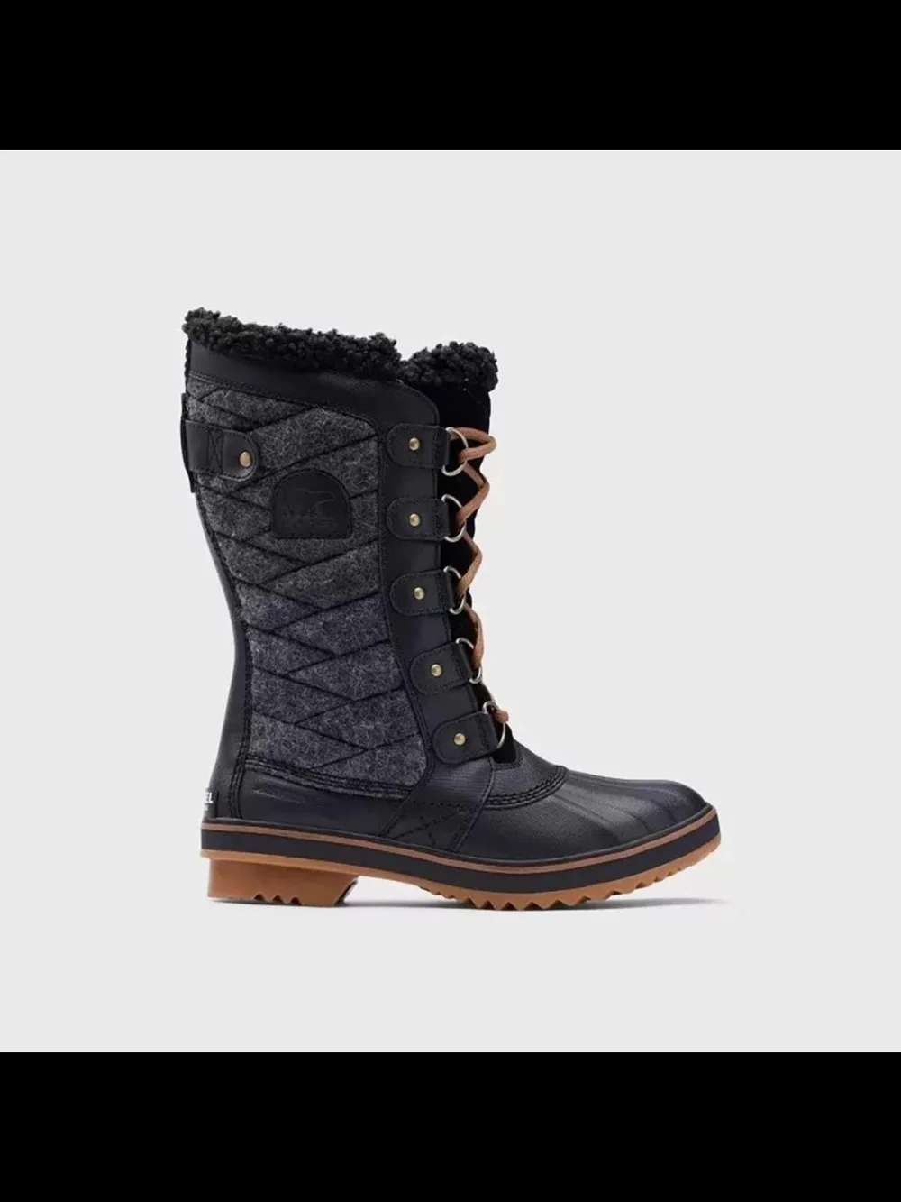 NWT Sorel Women's Tofinos 2 Waterproof Winter Lace-Up Boot with Brown Trim